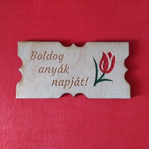 Anyák napi tulipános fa hűtőmágnes - Meska.hu