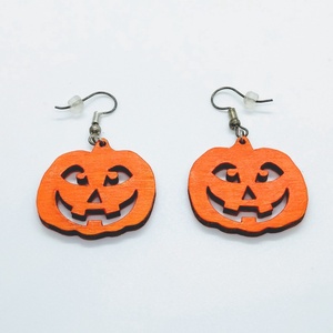 Halloween fülbevaló, Otthon & Életmód, Dekoráció, Halloween, Halloweeni ékszerek, Ékszerkészítés, Gravírozás, pirográfia, MESKA
