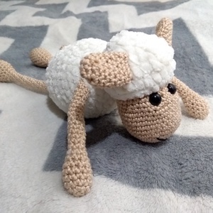 Horgolt bárány - játék & sport - plüssállat & játékfigura - plüss bárány - Meska.hu