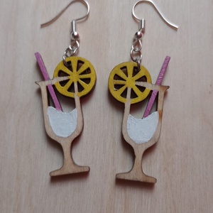 Pinacolada - koktélos fülbevaló - ékszer - fülbevaló - lógó fülbevaló - Meska.hu