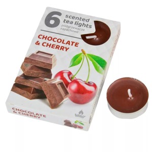 Illatgyertya 6 db-os - csoki-meggy, Kellékek & szerszámok, Dekorációs gyertya, Dekorációs kellékek, , MESKA