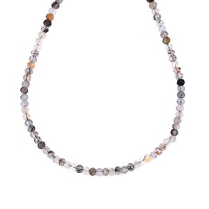 Turmalinkvarc fazettált korong 3x2mm� ékszerkészítő alapanyag (füzér), Kellékek & szerszámok, Ásvány alapanyag, Ásványfüzér, , MESKA