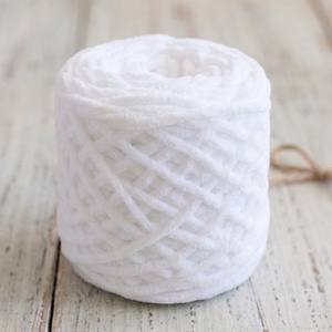 Puha fehér zsenília fonal 160 g � amigurumihoz, plüss figurákhoz., Kellékek & szerszámok, Rövidáru, Fonal, cérna, Kevert fonal, Horgolás, Kötés, MESKA