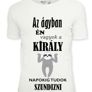 Az ágyban én vagyok a király-póló - ruha & divat - férfi ruha - póló - Meska.hu