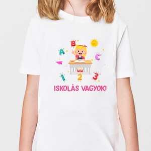 Iskolás vagyok!-gyerek póló - ruha & divat - babaruha & gyerekruha - póló - Meska.hu