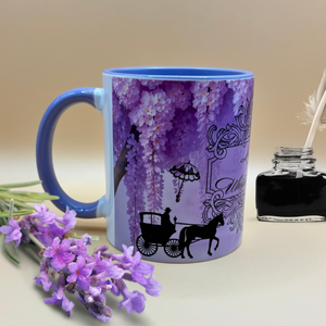 Lady Whistledown lila bögre - otthon & életmód - konyhafelszerelés, tálalás - tálalás - bögre & csésze - Meska.hu