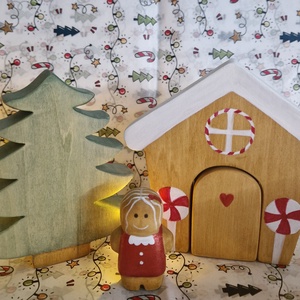 Mézi szett fenyőfával fajáték szett, Játék & Sport, Plüssállat & Játékfigura, Más figura, Famegmunkálás, Festett tárgyak, MESKA