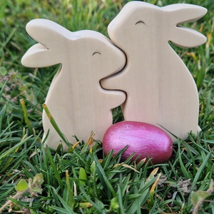 Ölelős nyuszipár - játék & sport - plüssállat & játékfigura - nyuszi - Meska.hu