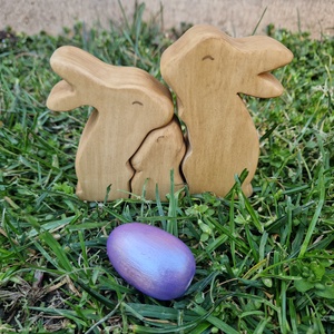 Ölelős nyuszicsalád háromtagú - játék & sport - plüssállat & játékfigura - nyuszi - Meska.hu