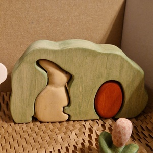 Húsvéti nyuszibox fajáték szett - ünnepi díszek, dekorációk - húsvéti díszek és dekorációk - húsvéti asztaldíszek - Meska.hu