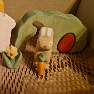 Húsvéti nyuszibox fajáték szett - ünnepi díszek, dekorációk - húsvéti díszek és dekorációk - húsvéti asztaldíszek - Meska.hu