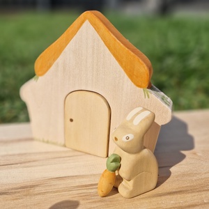 Nyuszi répaházzal figura szett - Meska.hu