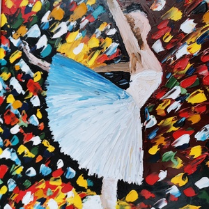 Balerina olajfestmény  - művészet - festmény - olajfestmény - Meska.hu