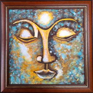Buddha akril festmény , Művészet, Festmény, Akril, Festészet, MESKA