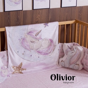 Unikornisok álma puha wellsoft baba pléd takaró 70x95cm - otthon & életmód - babaszoba, gyerekszoba - babatakaró, gyerek pléd - Meska.hu