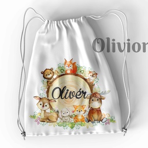 Erdei állatos neves ovis zsák - játék & sport - ovis felszerelés - ovis zsák - Meska.hu