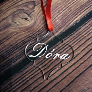 Névre szóló karácsonyfa dísz marokkói mintájú - karácsony - karácsonyi lakásdekoráció - karácsonyfadíszek - Meska.hu