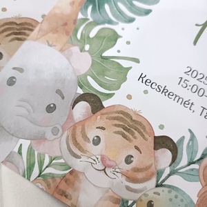 Születésnapi meghívó Afrikai állatos - Olivior - otthon & életmód - papír, írószer - ajándékozás kellékei - meghívó - Meska.hu