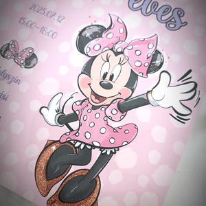 Születésnapi meghívó minnie egeres - Olivior - otthon & életmód - papír, írószer - ajándékozás kellékei - meghívó - Meska.hu