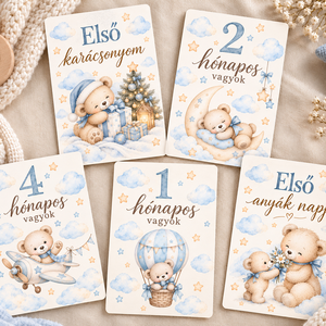Baba mérföldkő kártya csomag, Baba - mama, Babafotózás, Baba mérföldkő kártyák, , MESKA