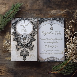 Steampunk esküvői meghívó, Esküvő, Meghívó & Kártya, Meghívó, Papírművészet, Fotó, grafika, rajz, illusztráció, MESKA