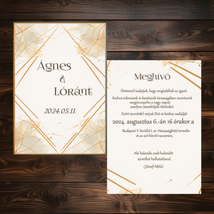 Geometria esküvői meghívó - esküvő - meghívó & kártya - meghívó - Meska.hu