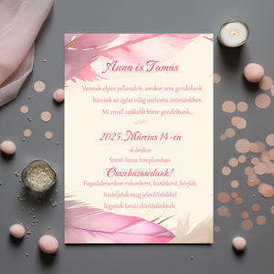 Boho Style Esküvői meghívó - esküvő - meghívó & kártya - meghívó - Meska.hu