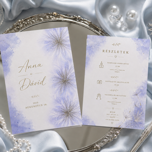 Lavender Breeze � Elegáns levendulaszínű esküvői meghívó - esküvő - meghívó & kártya - meghívó - Meska.hu