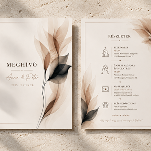 Selyem Lomb � Elegáns Esküvői Meghívó - esküvő - meghívó & kártya - meghívó - Meska.hu