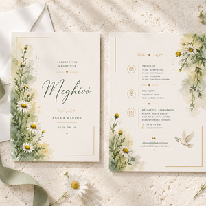 Margaréta Álom � Margarétás Esküvői Meghívó - esküvő - meghívó & kártya - meghívó - Meska.hu