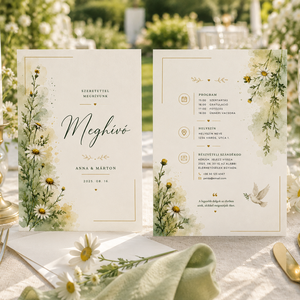 Margaréta Álom � Margarétás Esküvői Meghívó - esküvő - meghívó & kártya - meghívó - Meska.hu