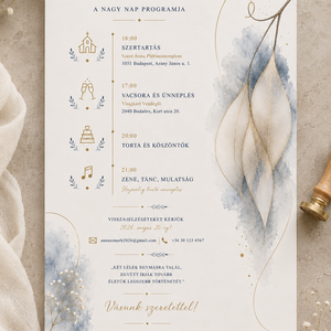 Golden Leaf Serenity � Aranyleveles Esküvői Meghívó - esküvő - meghívó & kártya - meghívó - Meska.hu