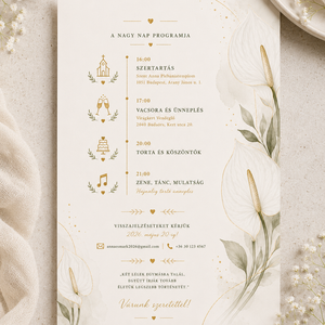 Ivory Calla Grace � Fehér Kála Esküvői Meghívó - esküvő - meghívó & kártya - meghívó - Meska.hu