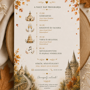 Autumn Castle Romance � Őszi Kastély Esküvői Meghívó - esküvő - meghívó & kártya - meghívó - Meska.hu