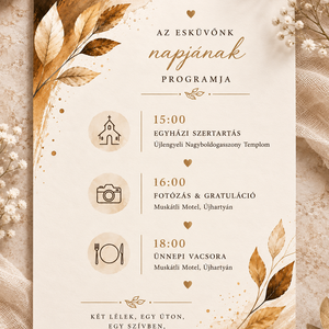 Mézszínű Szerelem� Elegáns Esküvői Meghívó - esküvő - meghívó & kártya - meghívó - Meska.hu