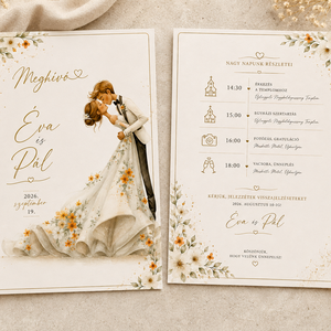Örök Ölelés � Romantikus Esküvői Meghívó - esküvő - meghívó & kártya - meghívó - Meska.hu