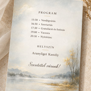 Aranyló Csend � modern, elegáns esküvői meghívó - esküvő - meghívó & kártya - meghívó - Meska.hu