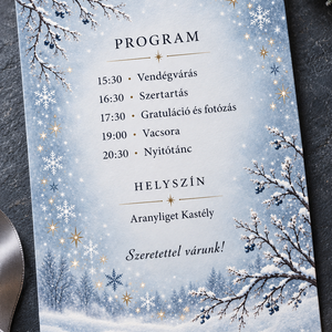 Holdfényes Tél � romantikus, elegáns esküvői meghívó - esküvő - meghívó & kártya - meghívó - Meska.hu