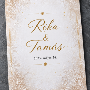 Arany Zúzmara � elegáns téli esküvői meghívó - Meska.hu