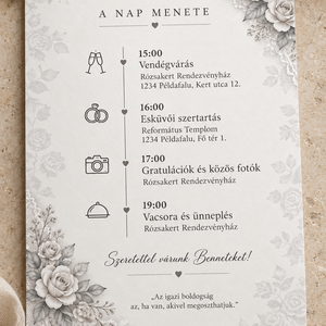 Rózsás Csipkefátyol � elegáns, romantikus esküvői meghívó - esküvő - meghívó & kártya - meghívó - Meska.hu