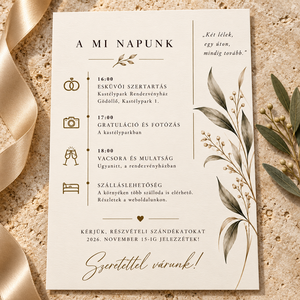 Monogram aranyág � elegáns, klasszikus esküvői meghívó - esküvő - meghívó & kártya - meghívó - Meska.hu