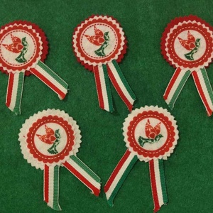 Nemzeti színű kitűző iskolásoknak  - ékszer - kitűző és bross - Meska.hu