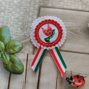 Nemzeti színű kitűző iskolásoknak  - ékszer - kitűző és bross - Meska.hu
