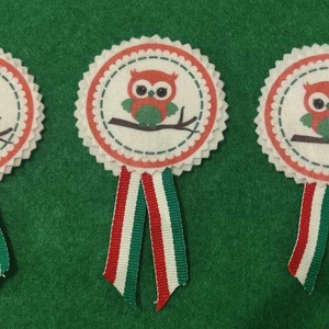 Nemzeti színű kitűző-felnőtteknek  - ékszer - kitűző és bross - Meska.hu