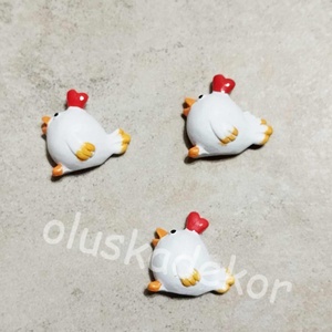  Béka, dagadt madár - tyúk, öntapadós 3,5cm  - kellékek & szerszámok - dekorációs kellékek - figurák - Meska.hu