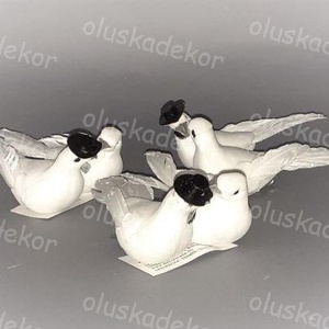Esküvői galambpár, madár, csipeszes, esküvői dekor, 9 cm, Kellékek & szerszámok, Dekorációs kellékek, Figurák, , MESKA