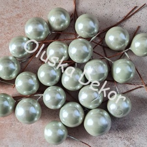 ST-10523. Betűző bogyó, gyöngyház, 2cm - kellékek & szerszámok - dekorációs kellékek - egyéb kellékek - Meska.hu