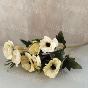 Anemóna csokor zöldekkel,több színben 30 cm - kellékek & szerszámok - dekorációs kellékek - egyéb kellékek - Meska.hu