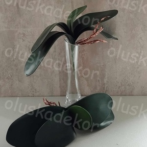 Orchidea levél gyökérrel, gumi, Real Touch, dekorációs növény, 29 cm, Kellékek & szerszámok, Dekorációs kellékek, Egyéb kellékek, Virágkötés, MESKA