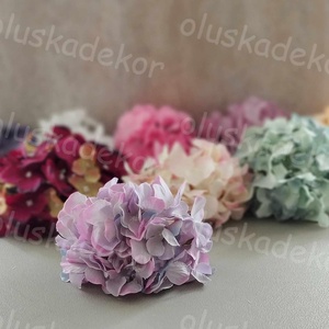Hortenzia virágfej, 18 cm, selyemvirág, dekor - kellékek & szerszámok - dekorációs kellékek - virágfej - Meska.hu